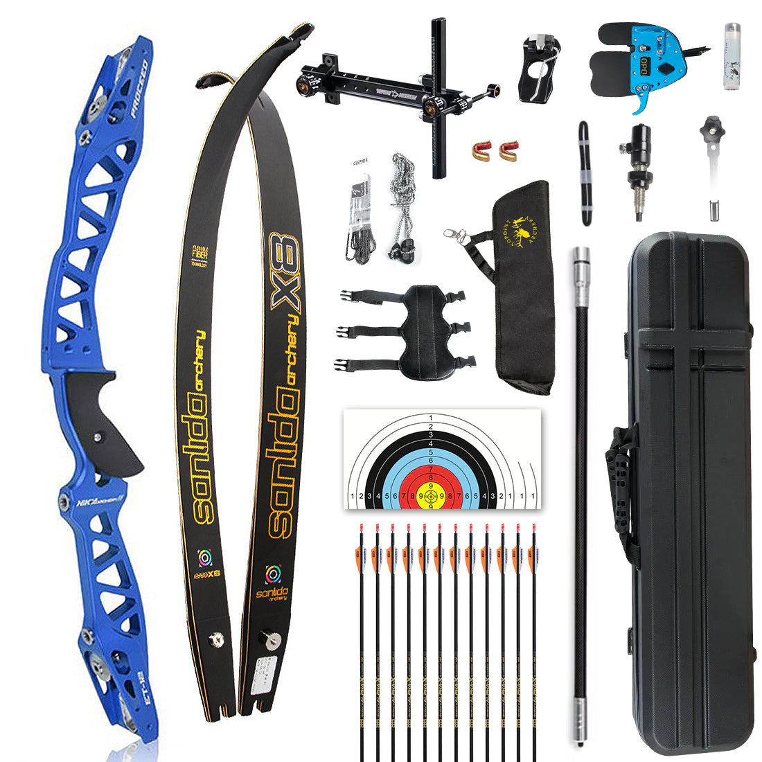 Nika ILF Recurve Bow Package X8 Limbs 18-38lb