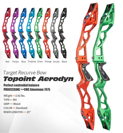 Topoint Aerodyn ILF Recurve Bow Riser 25inch CNC 7075 RH