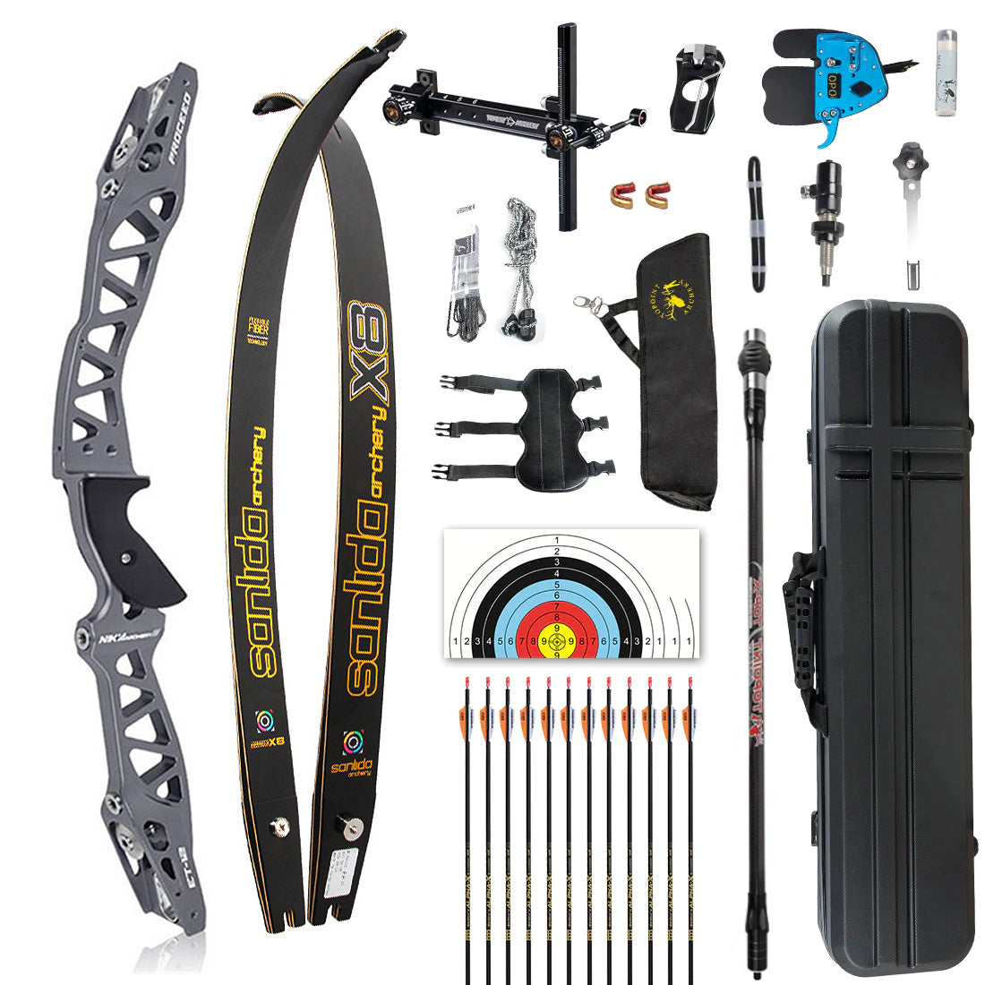 Nika ILF Recurve Bow Package X8 Limbs 18-38lb