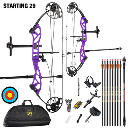 Topoint Starting 29 Youth Target Compound Bow Package 12-40lbs RH