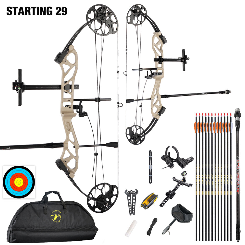 Topoint Starting 29 Youth Target Compound Bow Package 12-40lbs RH