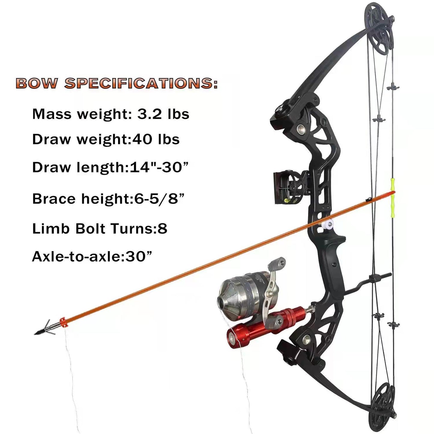Evercatch Bowfishing Bow Kit Ready to shoot RH 15-50lb