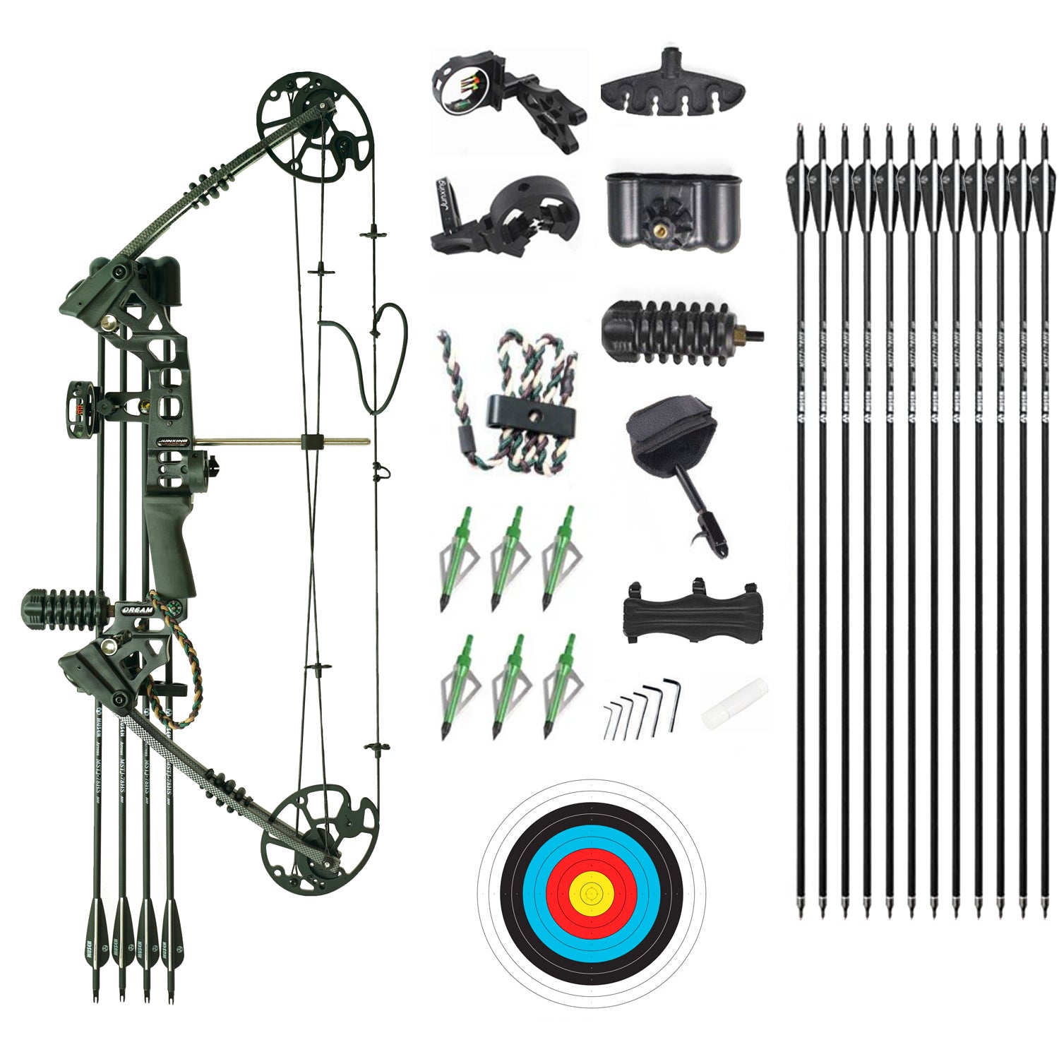 Junxing M120 20-70LBS Compound Bow Archery Hunting and Target RH/LH ...