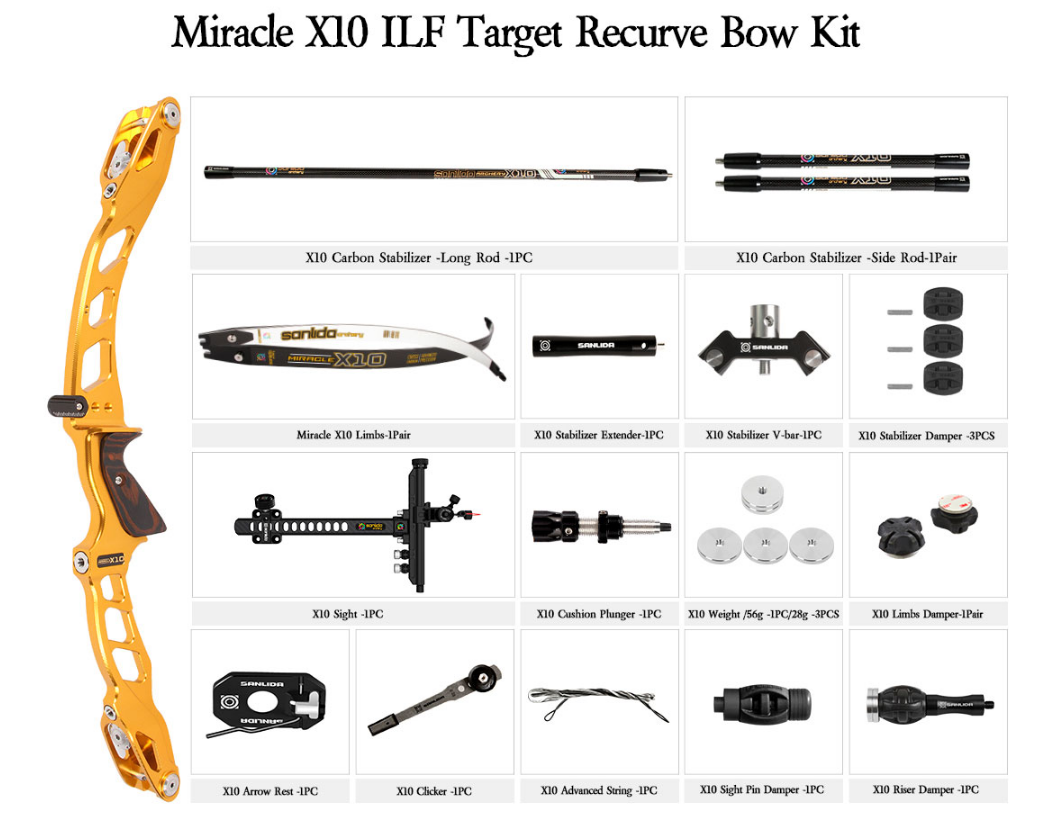 Sanlida Miracle X10 ILF Target Recurve Bow Kit