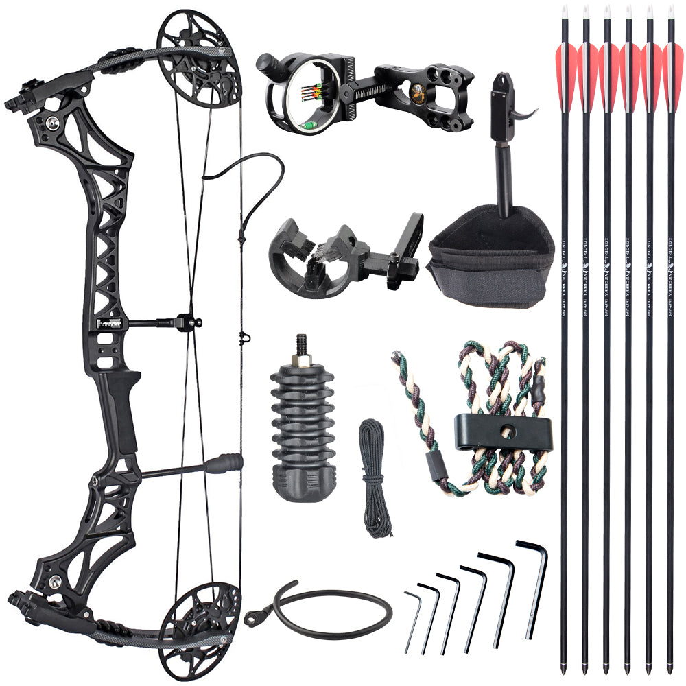 Junxing M128 compound bow 40-60# RH IBO340FPS Hunting Target ...