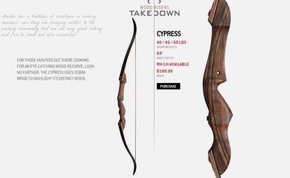 Martin Archery Cypress Takedown Recurve Bow