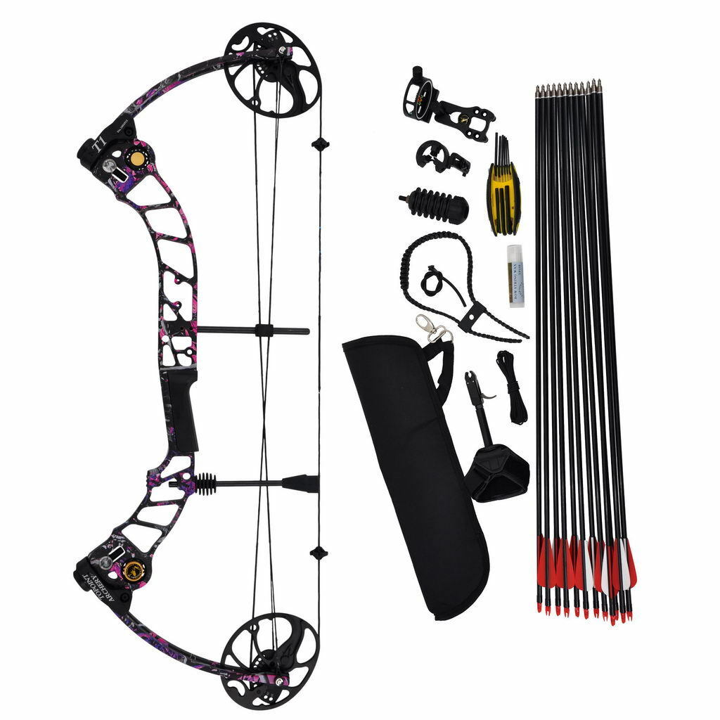 Topoint T1 15-70LB COMPOUND BOW & ARROW HUNTING TARGET ARCHERY RH/LH