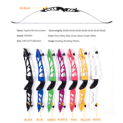 Topoint R2 Recurve Bow Replacement Riser (multicolor option) or Limbs (from 18-38lb)